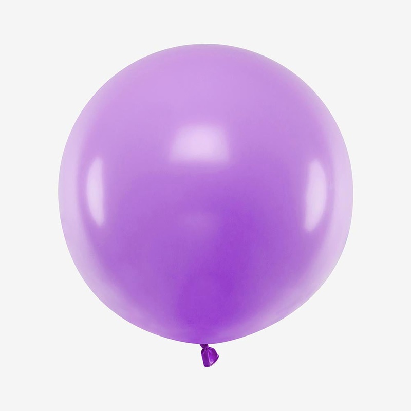 Ballon de baudruche : 1 ballon rond violet (60cm)