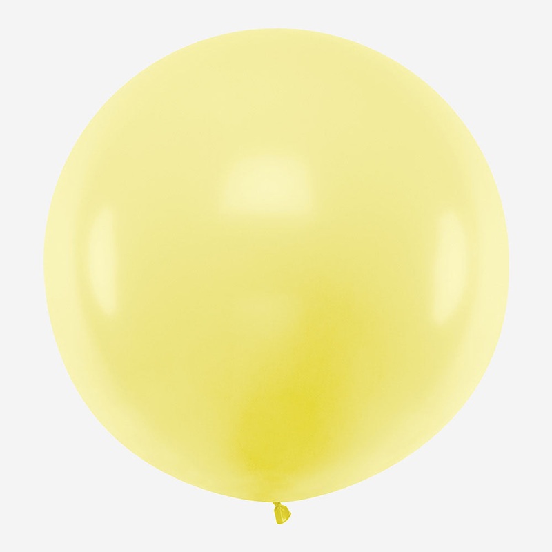 Ballon de baudruche gant : 1 ballon jaune pastel