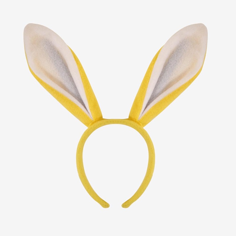1 serre-tte oreilles de lapin jaune