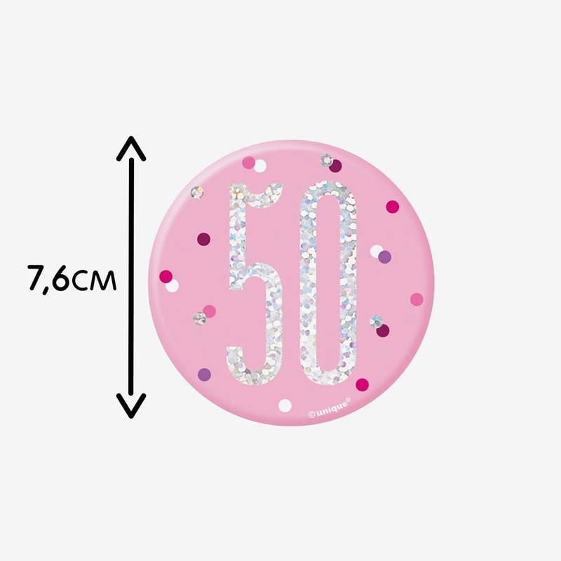 Badge 50 ans rose