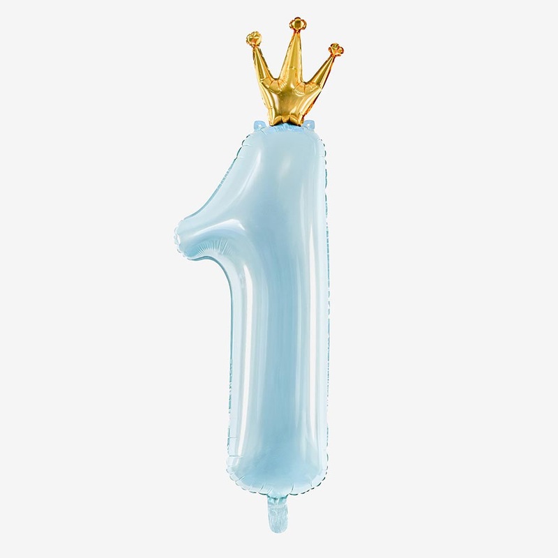 Ballon chiffre 1 bleu