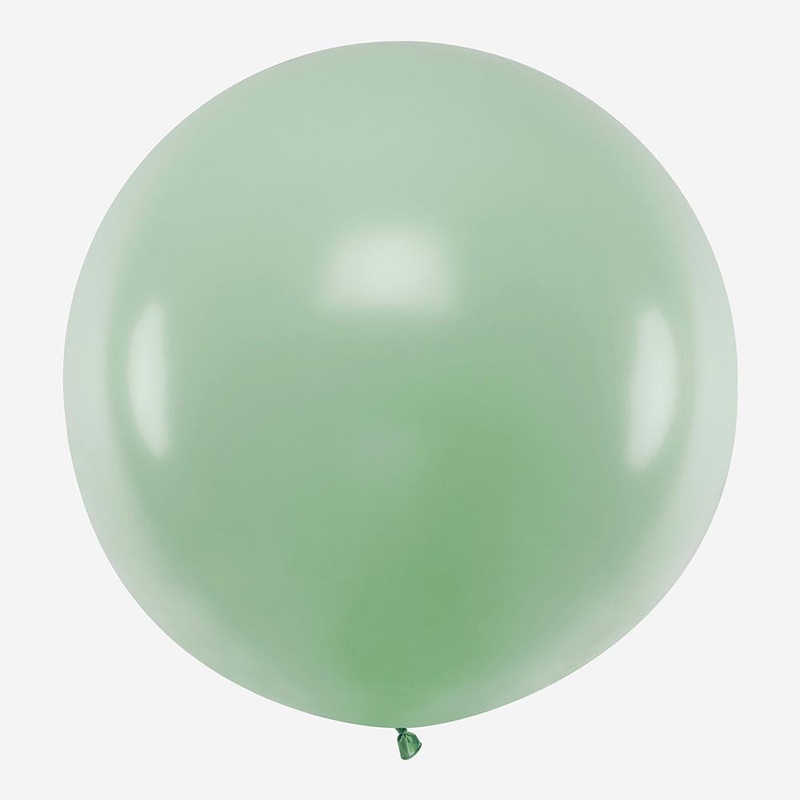 Ballon de baudruche gant : 1 ballon vert pistache