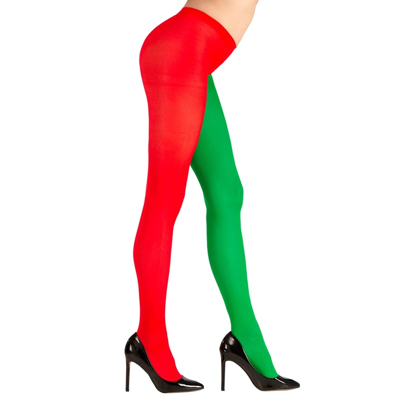 Red and Green Elf Tights