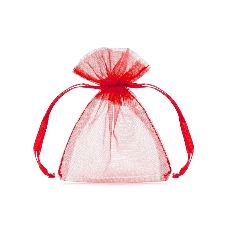 20 Red Organza Bags 7.5 X10cm