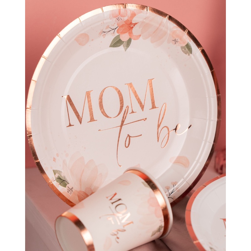 Mom to Be Baby Shower Plates