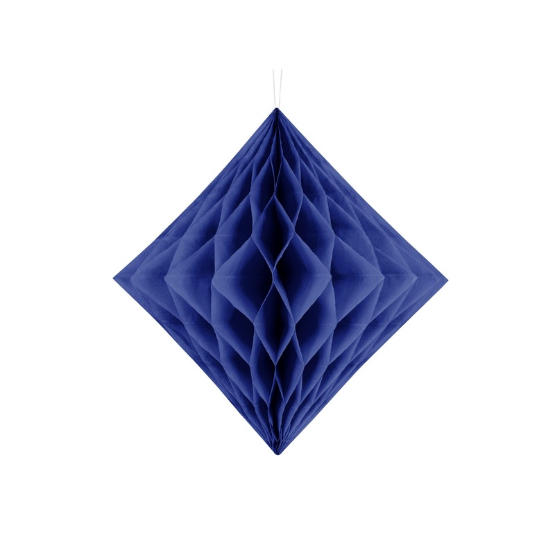 Navy Blue Honeycomb Diamond Decoration 30cm