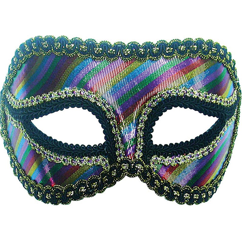 Rainbow Metallic Stripe Mask