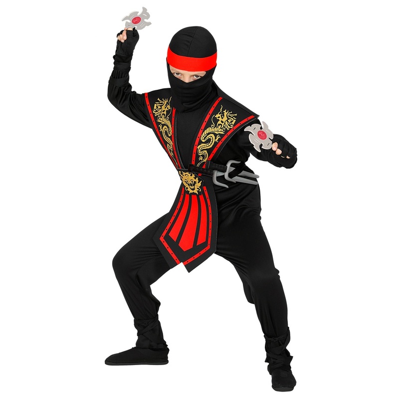 Red Kombat Ninja Costume With Weapons