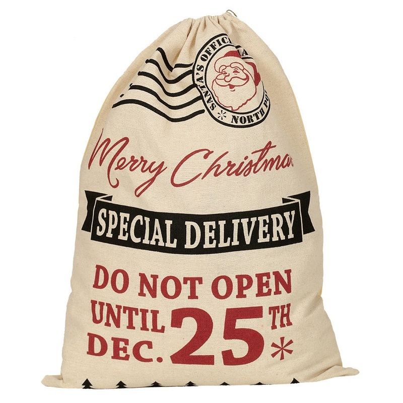 Santa Claus Cloth Sack White 40X54 CM