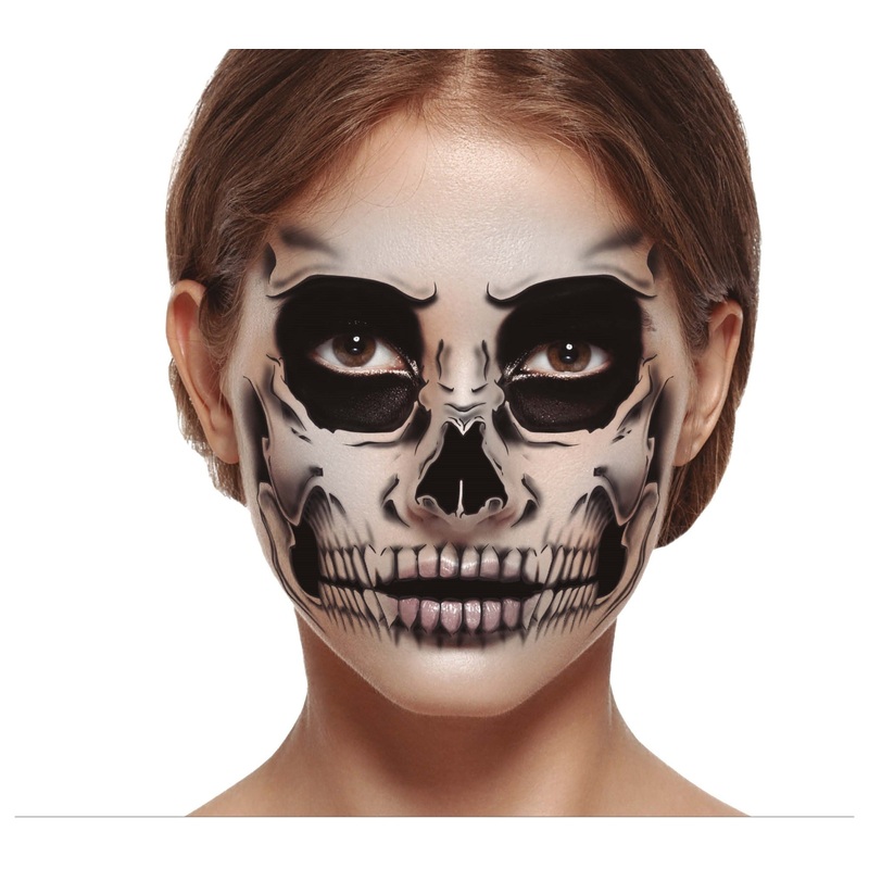 Skeleton Skull Face Tattoo