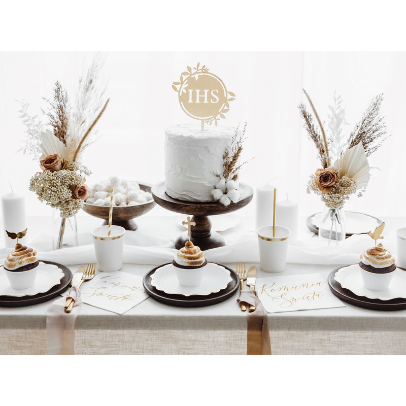 Wooden IHS Cake Topper