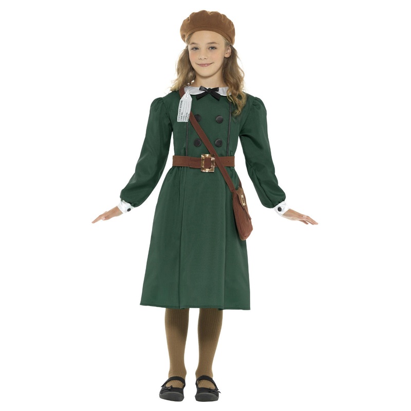 World War II Evacuee Girl Costume Green