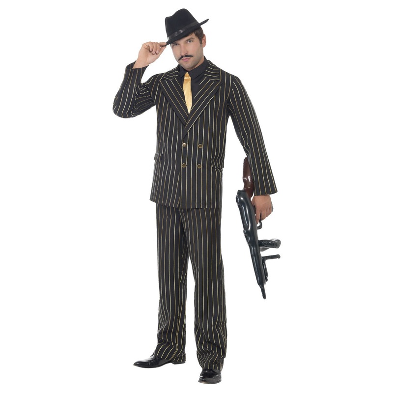 1920's Gold Pinstripe Gangster Costume