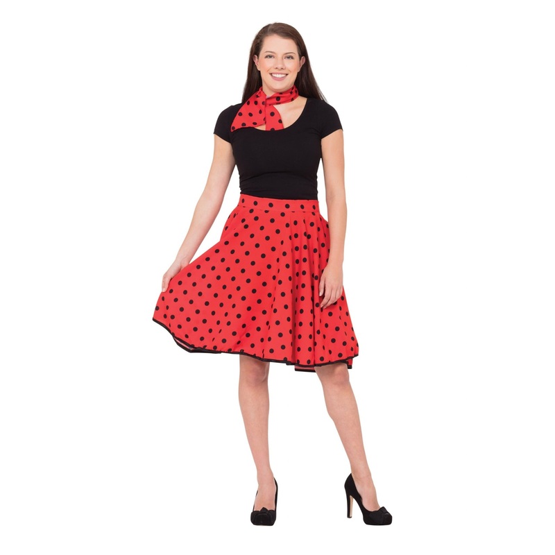 1950's Rock n Roll Skirt Red