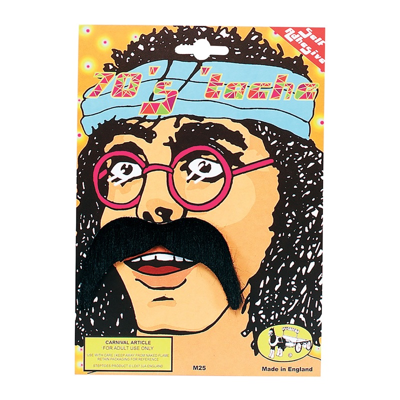 70s Moustache Black