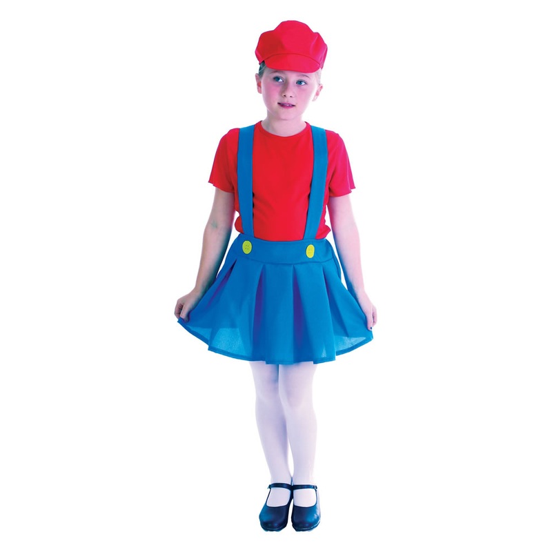 Plumbers Mate Mario Costume Girls