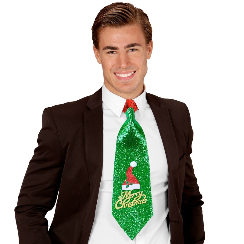 Santa Hat Glitter Necktie
