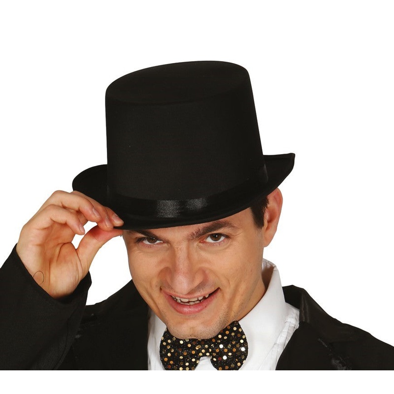 Top Hat Black Satin