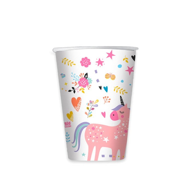 Unicorns Party Paper Cups Pack of 8