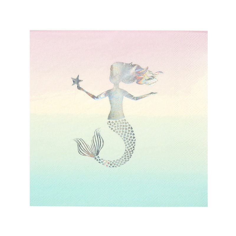 We Heart Mermaids Napkins Pack 16