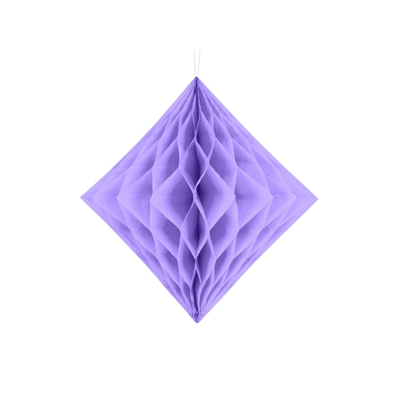 Lilac Honeycomb Diamond Decoration 30cm