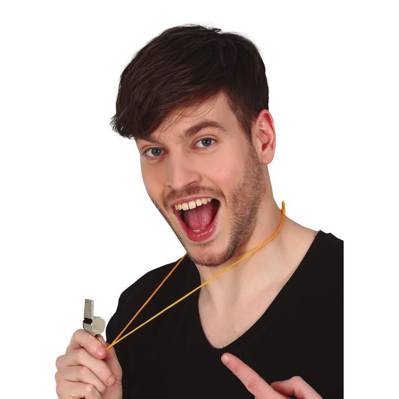 Metal Whistle on Lanyard