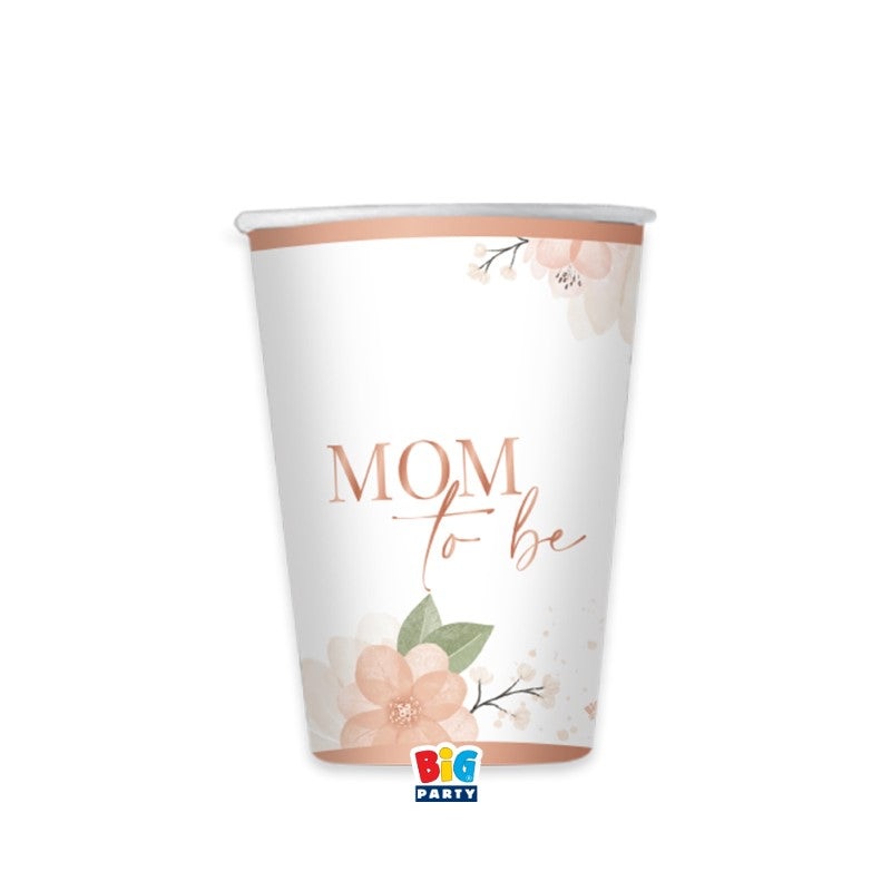 Rose Gold Mom to Be Cups Pack of 6