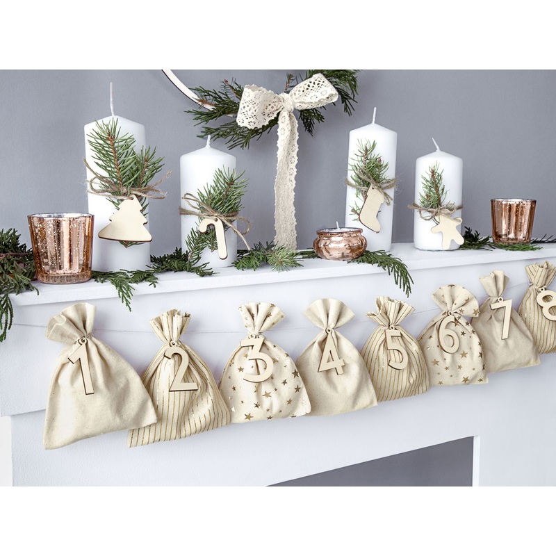 Advent Calendar Hanging Bags Set