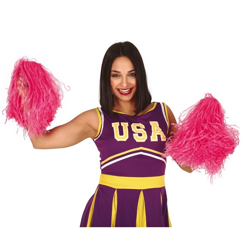 Pair of Pom Poms Pink Small