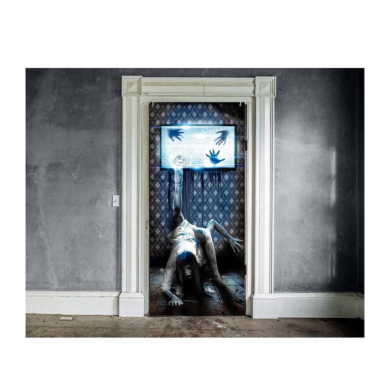 Scary TV Door Halloween Decoration