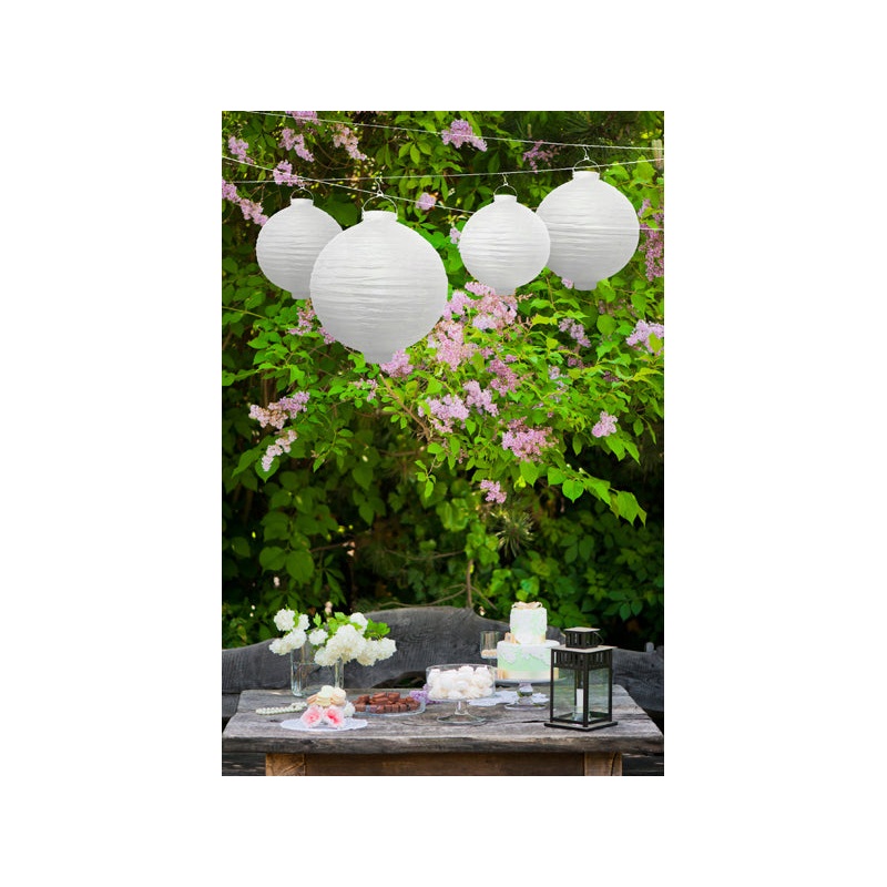 Light-up Paper Lantern White 30cm