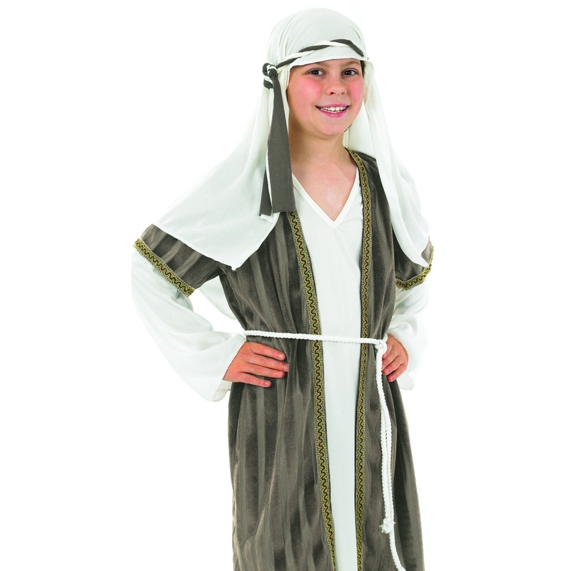 Shepherd Costume Boys Grey and White