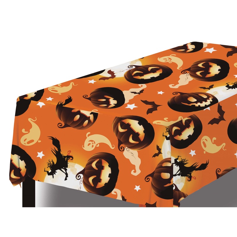 Spooky Pumpkin Tablecloth Halloween Tableware