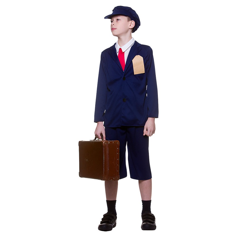 WW2 Evacuee Boy Costume Blue