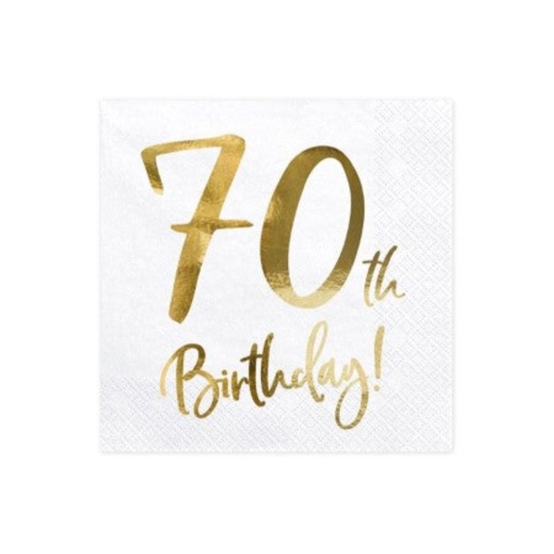 70th Birthday Napkins (20 Pack)