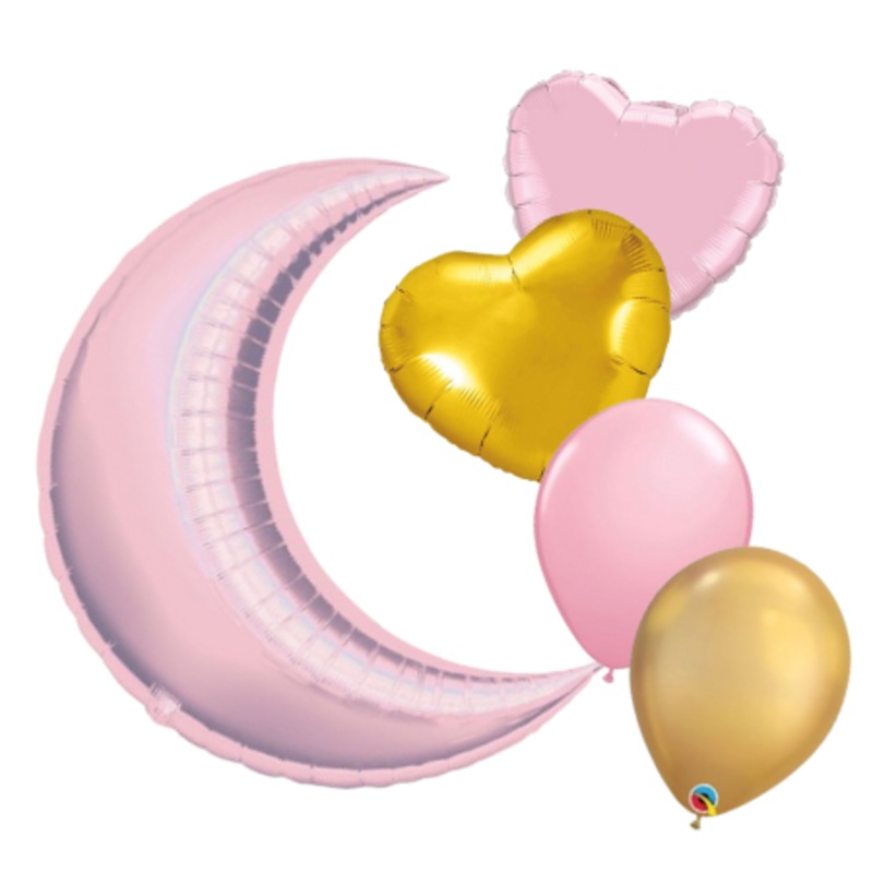 Baby Girl Balloon Sets (Helium Inflated for Collection)