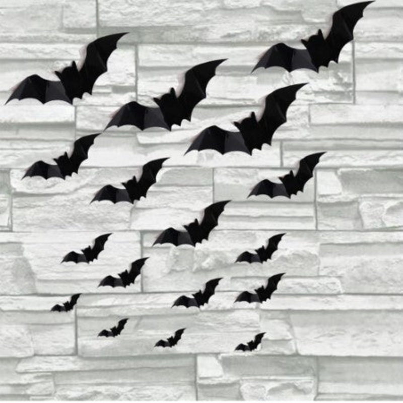 Black Bat Cutout Silhouettes (12 Pack)