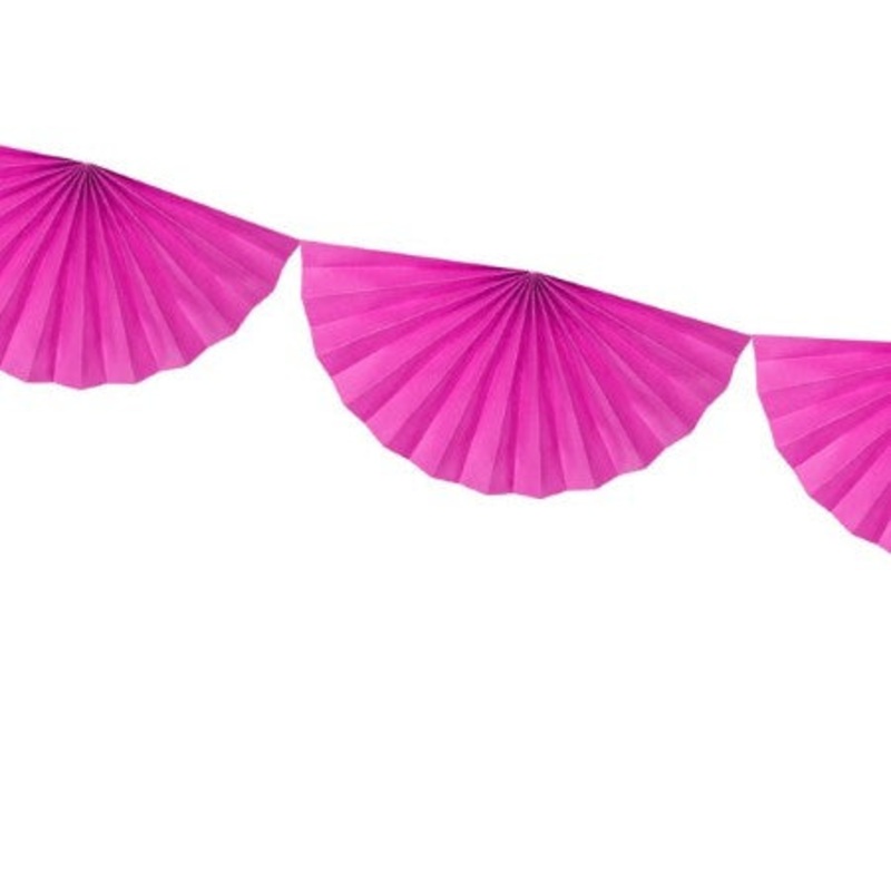 Dark Pink Fan Garland