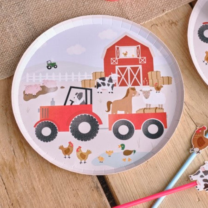 Farm Animals Party Plates (8 Pack)