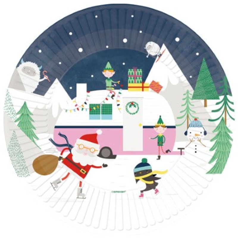 Festive Friends Christmas Party Plates