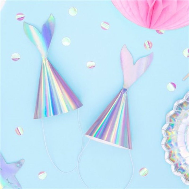 Iridescent Mermaid Party Hats (6 Pack)