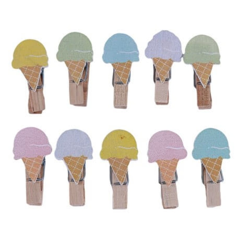 Mini Ice Cream Garland Pegs and Twine