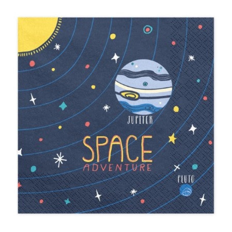 Navy Space Party Napkins (20 Pack)