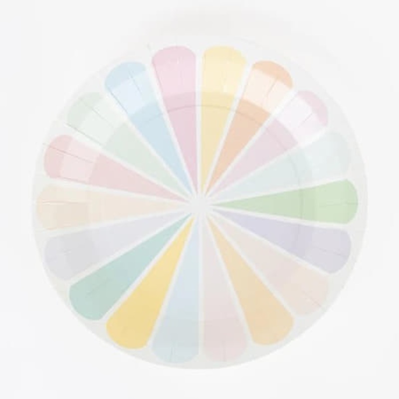 Pastel Stripe Party Plates (8 Pack)
