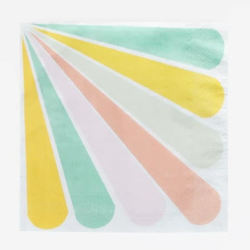 Pastel Striped Party Napkins (20 Pack)