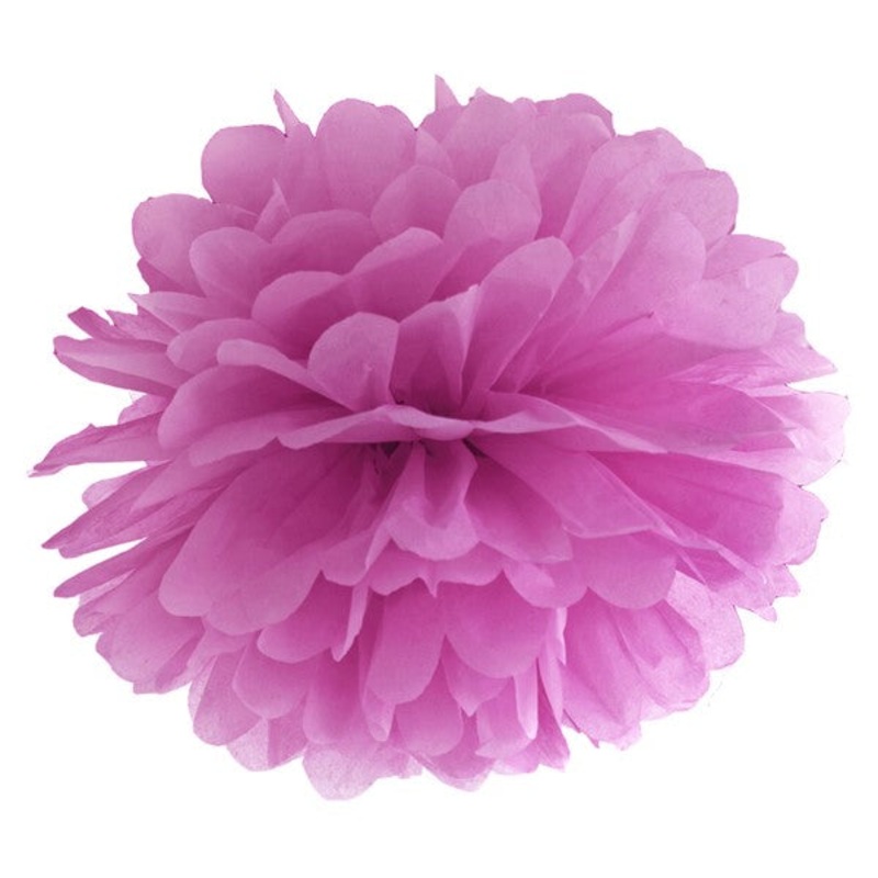 Plum Tissue Pom Pom Party Decoration
