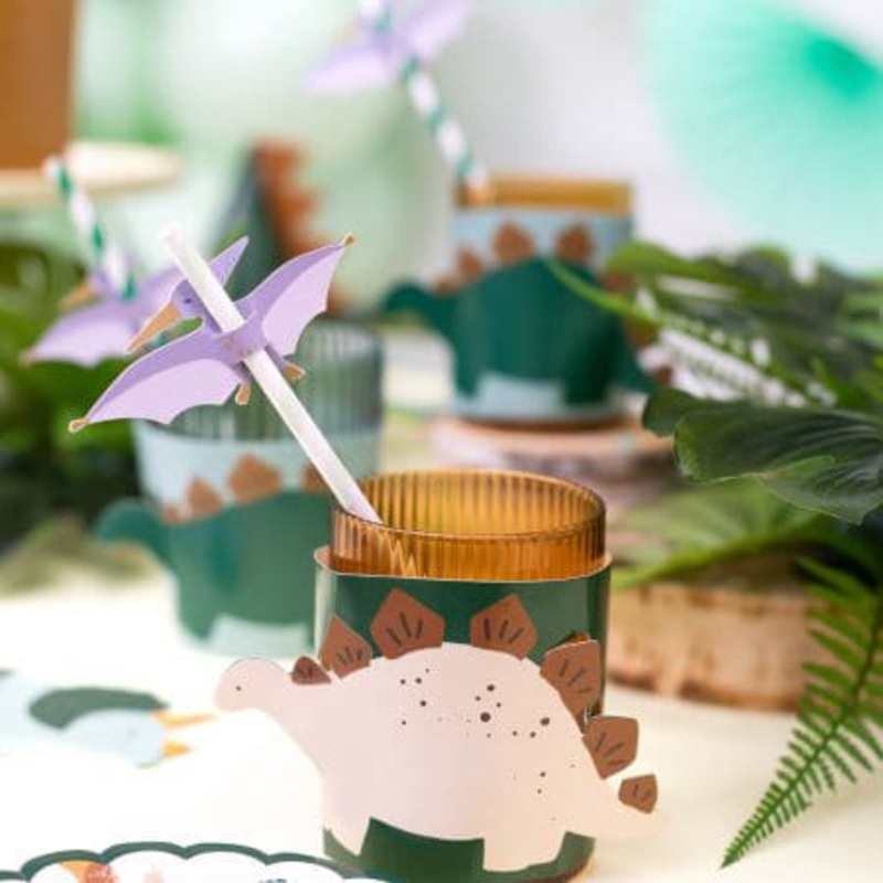 Pterodactyl Dinosaur Party Straws (6 Pack)