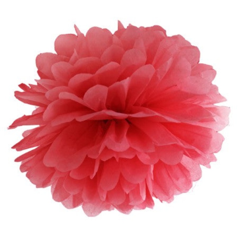 Red Tissue Pom Pom (35 cm)