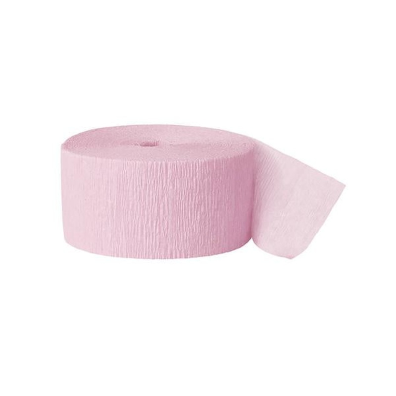 Rose Pink Crepe Paper Streamer - 24m