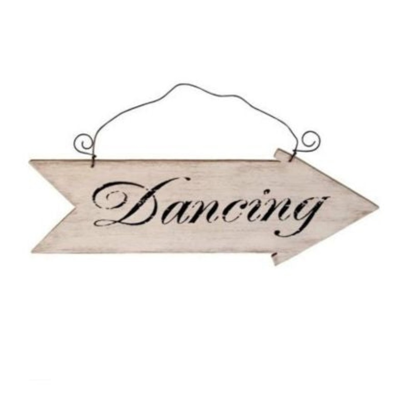 Rustic Wooden Dancing Sign